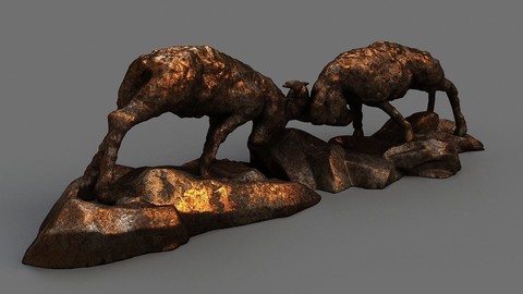 Statue of sheep 3D model