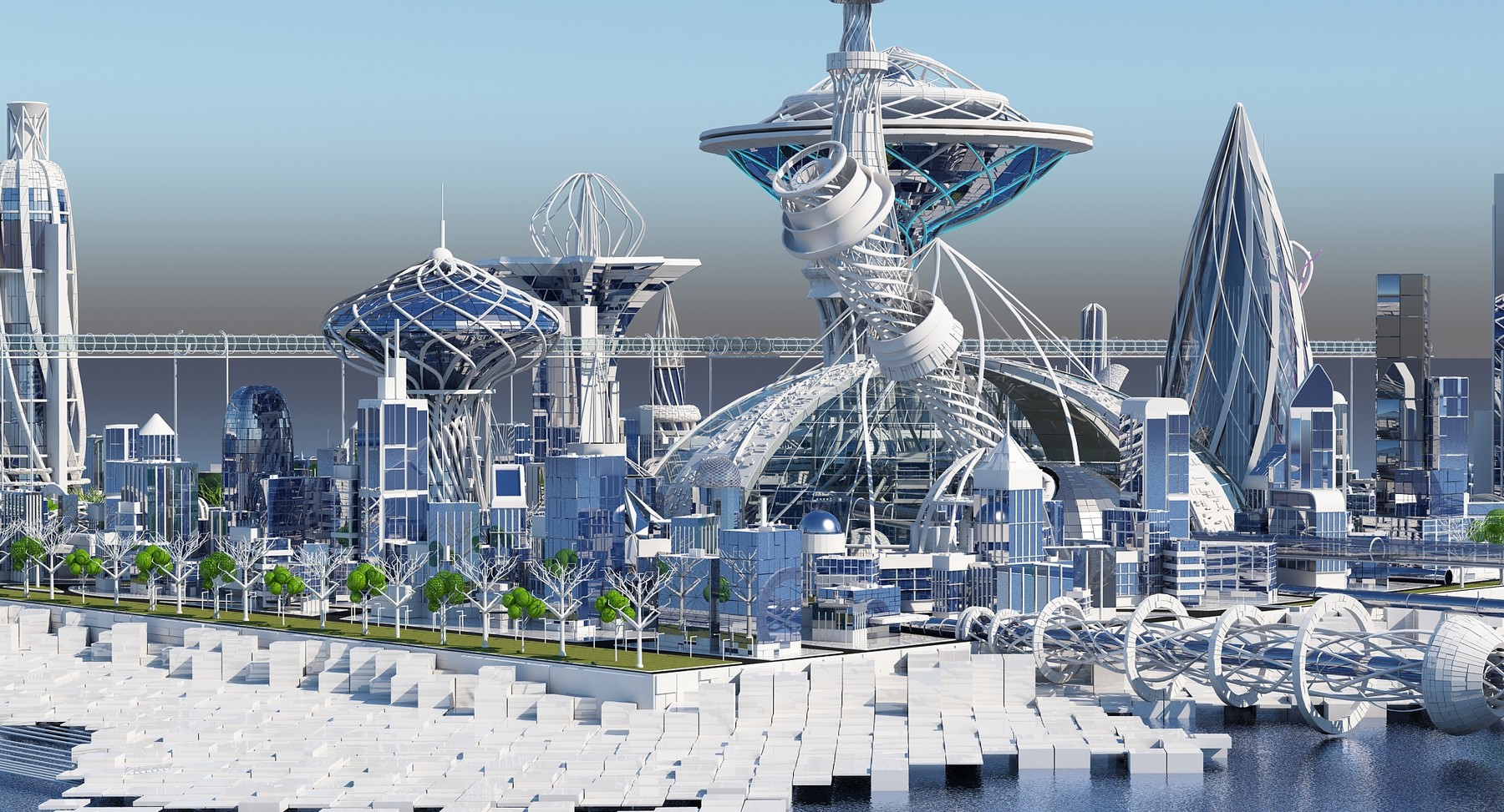 Город в будущем фото