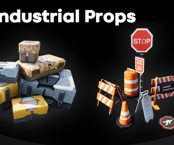 ArtStation Procedural Industrial Props Game Assets