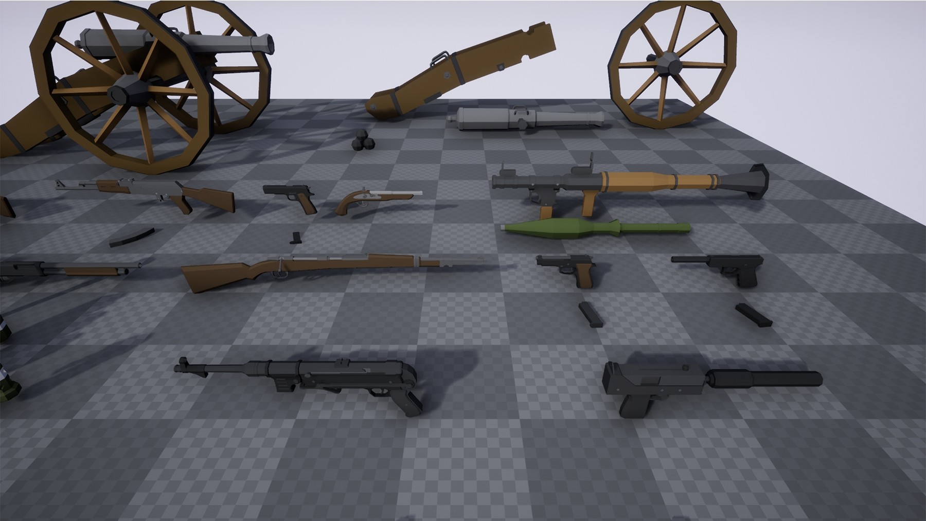 ArtStation - Low Poly Weapons Pack | UE4 | Game Assets