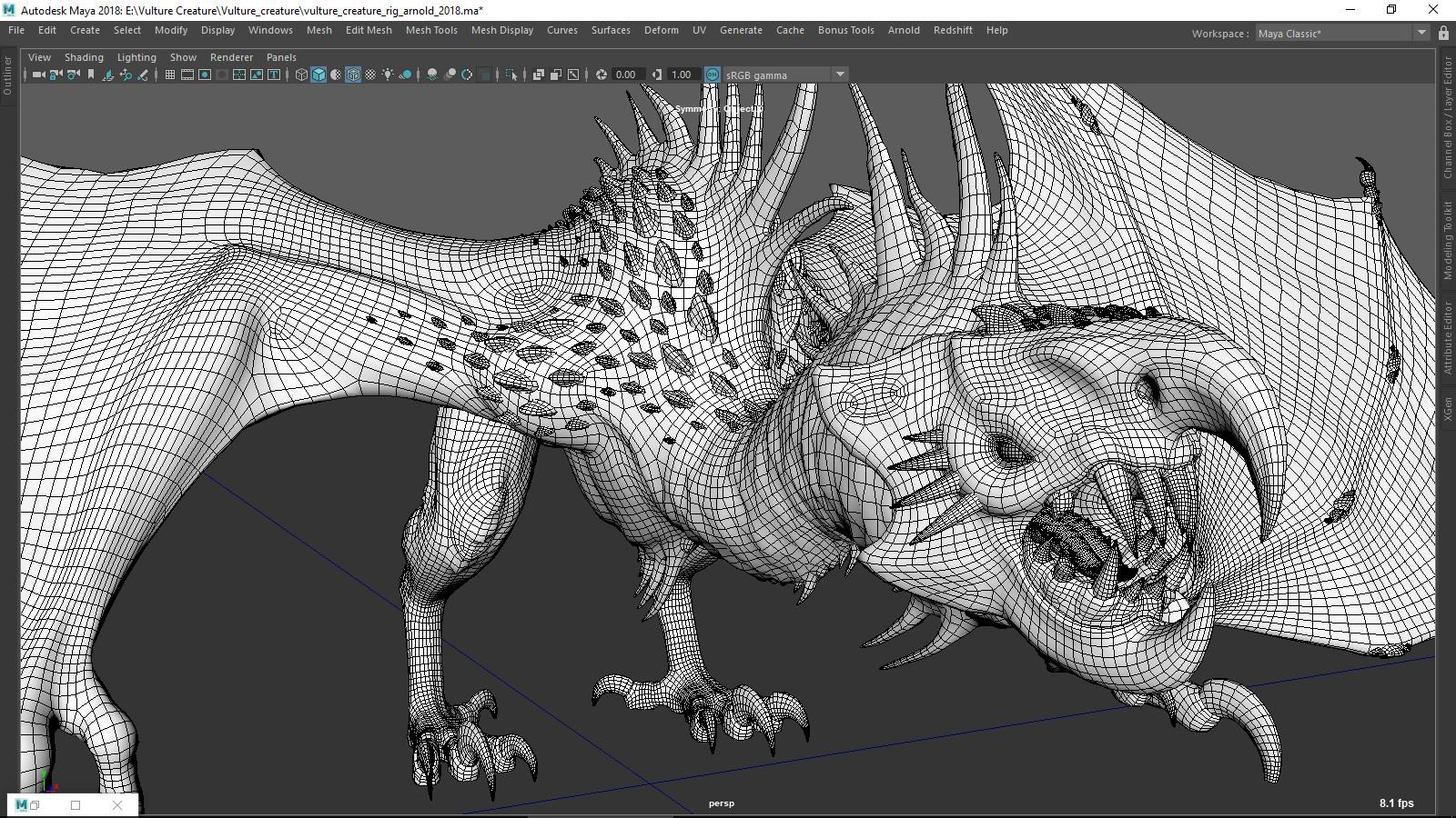 ArtStation Vulture Dragon Maya rig Resources