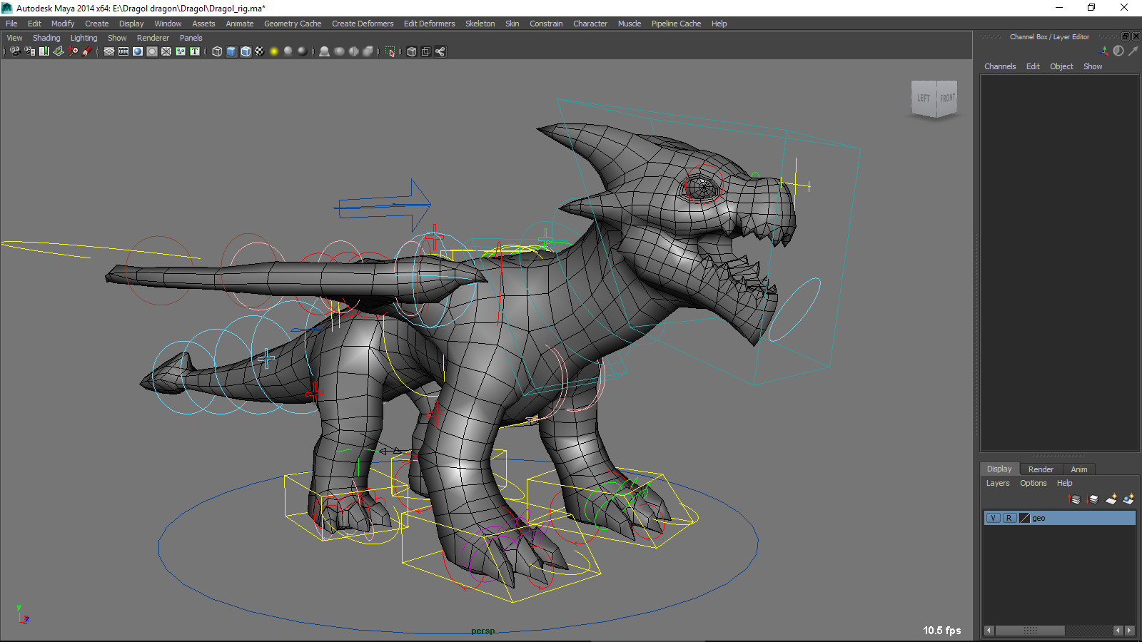 ArtStation Dragol the little dragon (Maya Rig) Resources