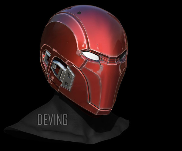 Artstation Red Hood Helmet Injustice2 3d Printable File Resources