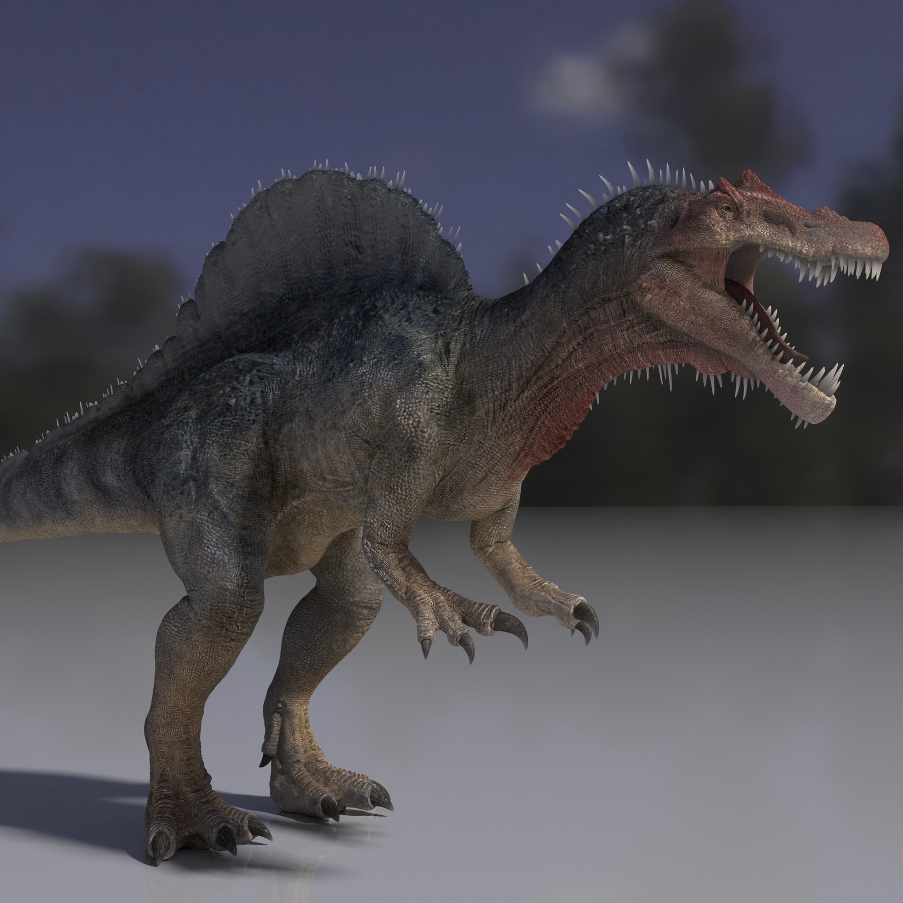 ArtStation - Spinosaurus dinosaur Maya rig | Game Assets