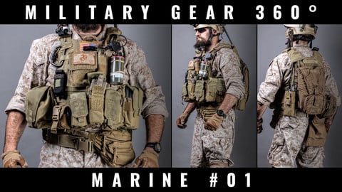 Military Gear 360° - Marine Soldier 01 photo references