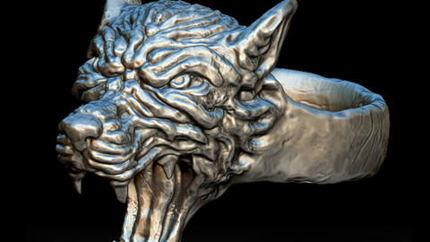 Wolf Ring (Print Model)