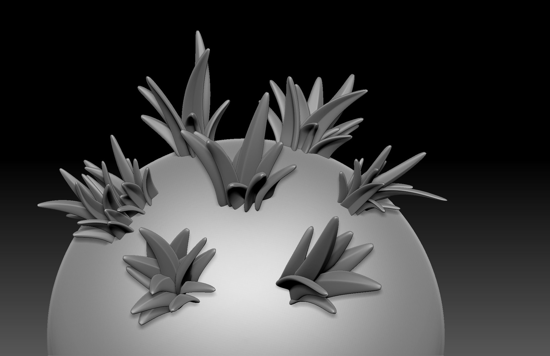 grass in zbrush