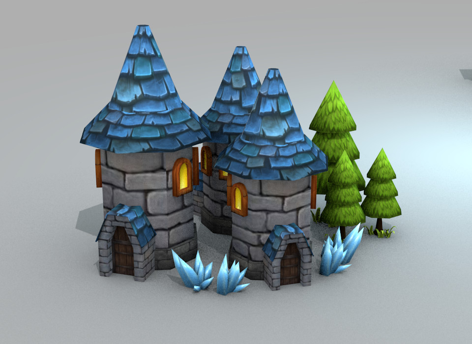 Artstation Wizard Tower Models [low Poly] Game Assets