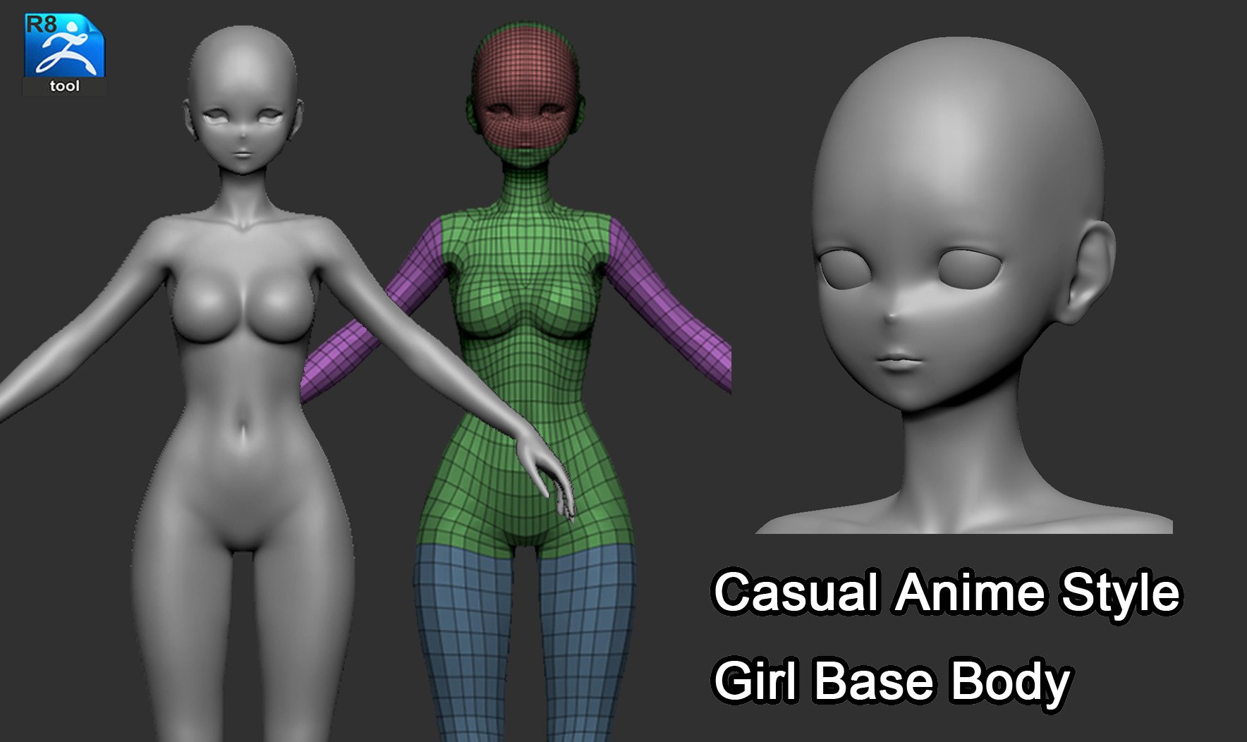 ArtStation - Casual anime style girl base body