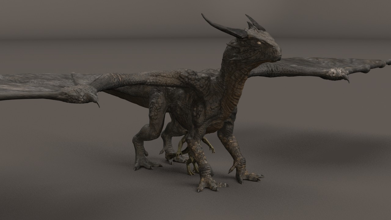 ArtStation - Stone Dragon Maya Rig | Game Assets