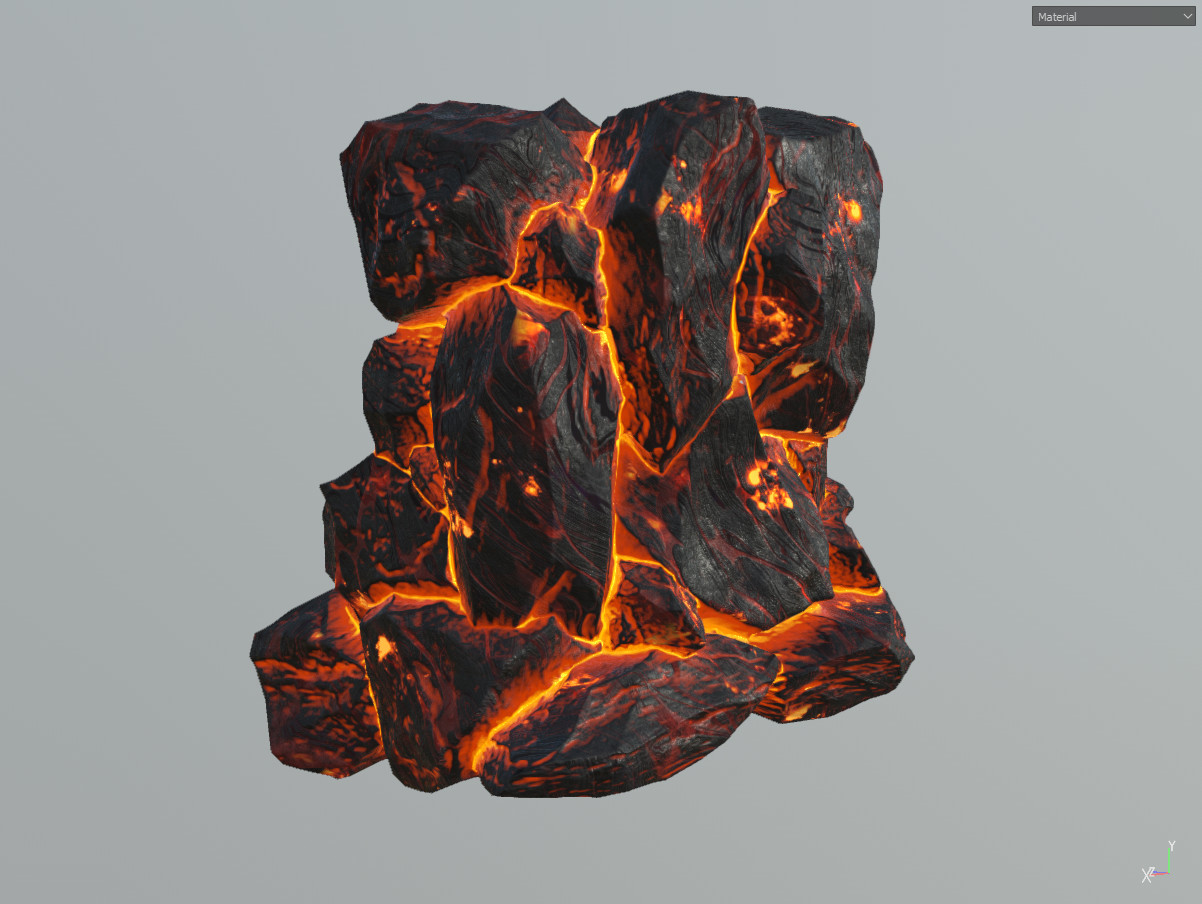 ArtStation - Low poly Realistic Lava Block Modular Pack | Game Assets