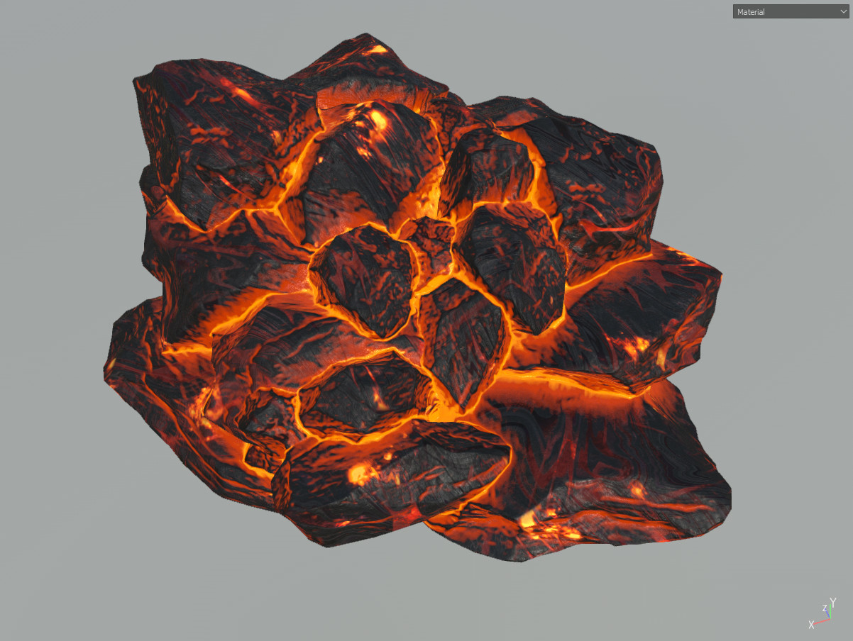 ArtStation - Low poly Realistic Lava Block Modular Pack | Game Assets