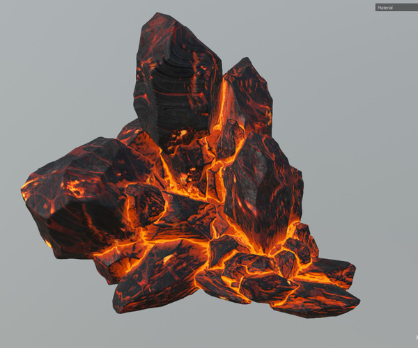 ArtStation - Low poly Realistic Lava Block Modular Pack | Game Assets