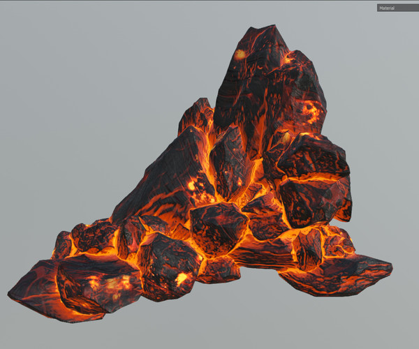 ArtStation - Low poly Realistic Lava Block Modular Pack | Game Assets