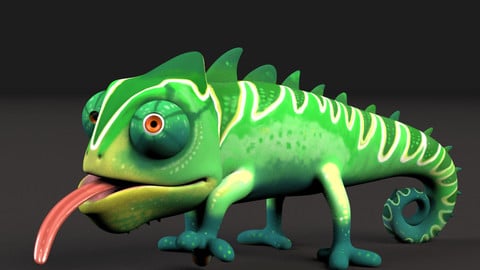 Chameleon Cartoony Rig