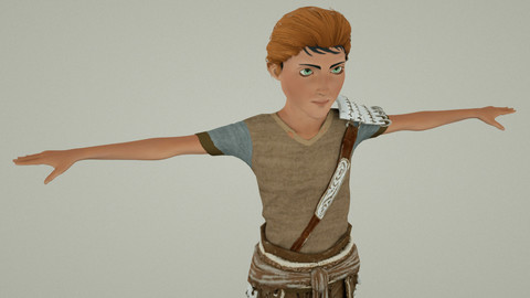 Medieval Boy 01 Rigged