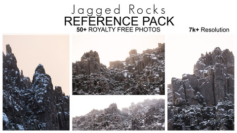 Reference Pack - Jagged Rocks - 50+ Royalty Free Photos