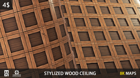 STYLIZED WOOD CEILING MATERIAL - substance designer