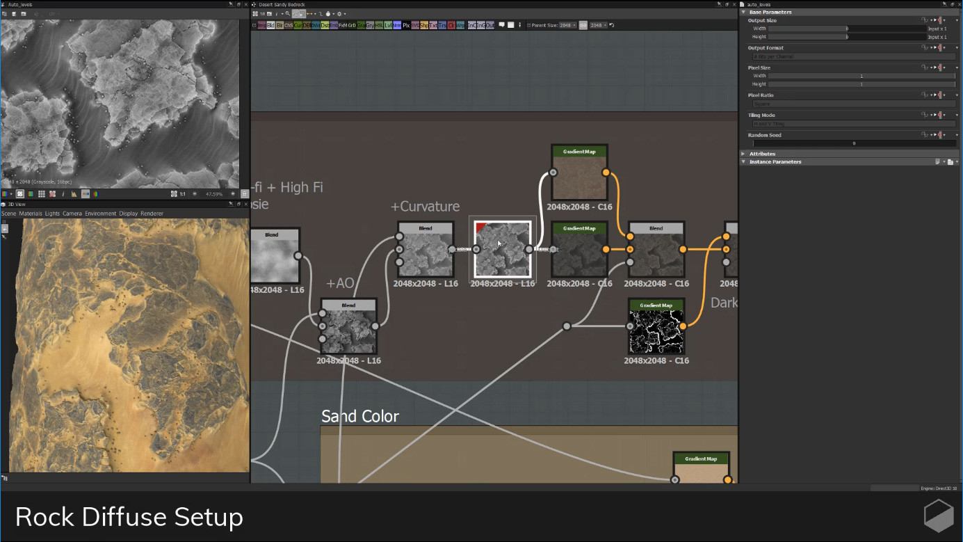 ArtStation - Desert Bedrock | Substance Designer Tutorial | Tutorials