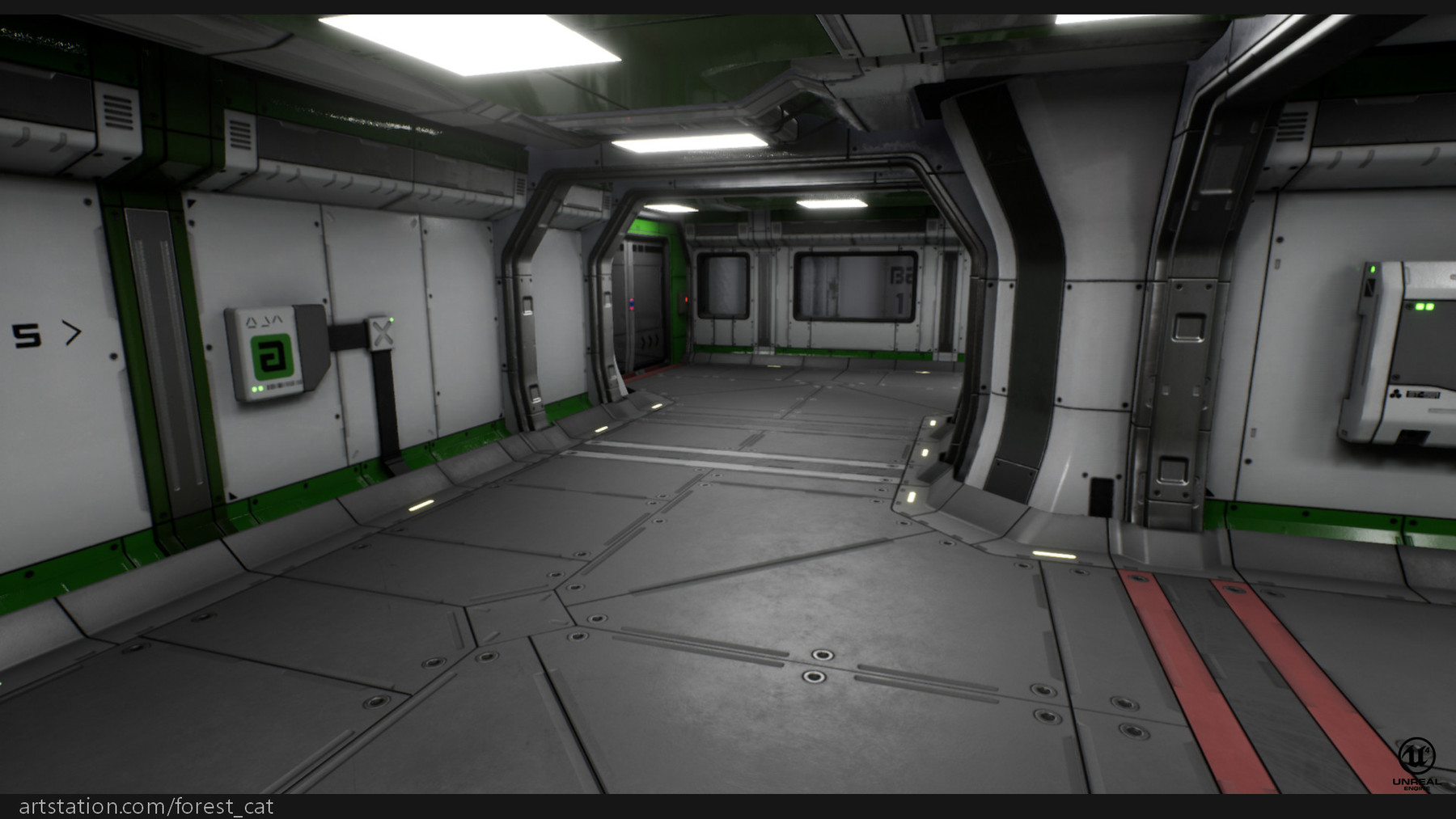 ArtStation - UE4 Modular Sci Fi Corridor B | Game Assets