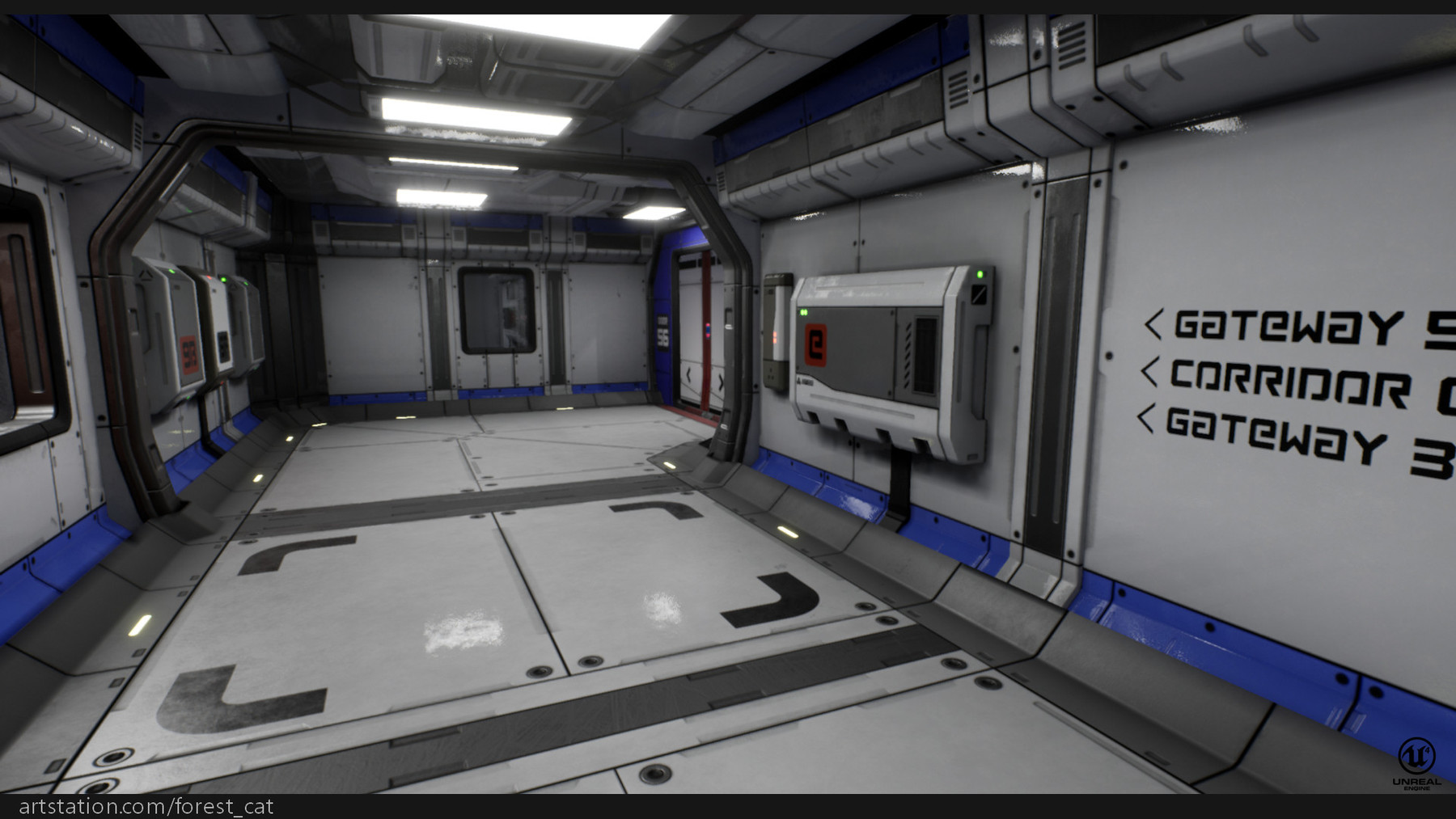 ArtStation - UE4 Modular Sci Fi Corridor B | Game Assets