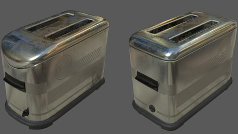 Vintage Toaster - Textured 3D Low Poly Model