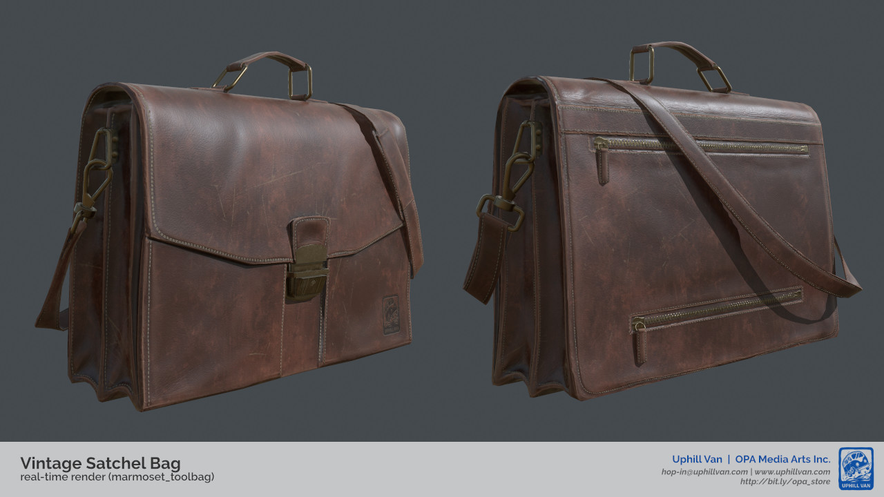 3D Model Collection Louis Vuitton Petite Malle Bag VR / AR / low-poly
