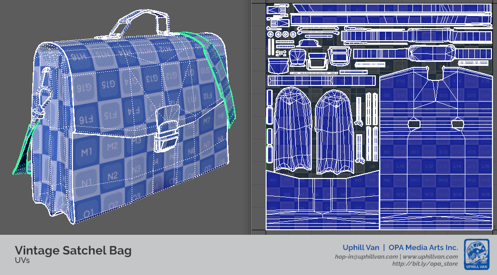 3D model Louis Vuitton Saint Jacques Bag VR / AR / low-poly