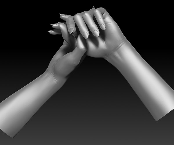 Artstation 3d Printable Female Hands 20 Poses Pack Resources