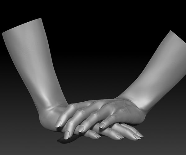 Artstation 3d Printable Female Hands 20 Poses Pack Resources