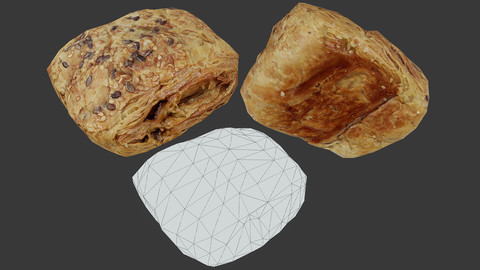 Pastry 01 - Low Poly - Photogrammetry