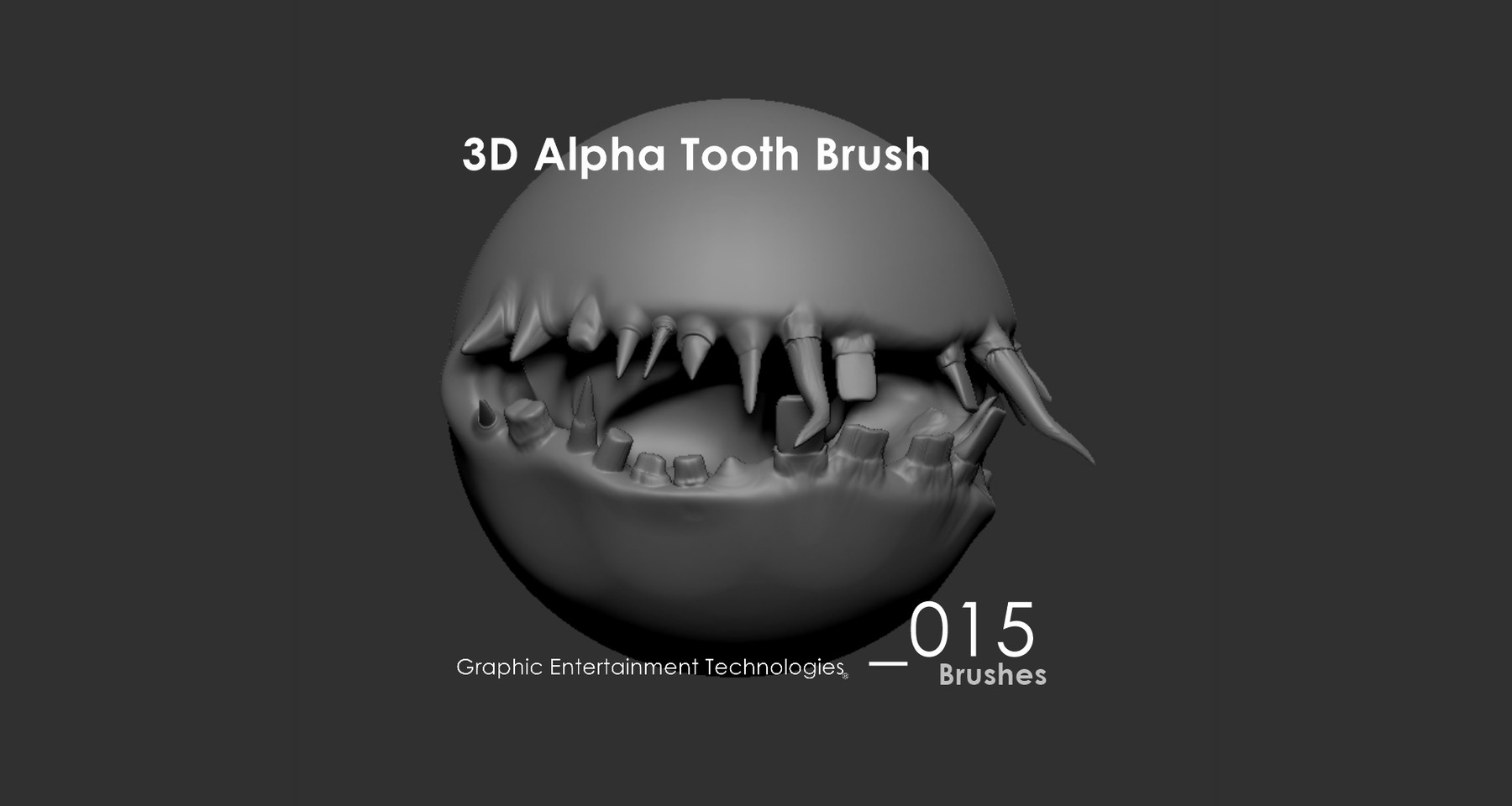 ArtStation 3D Alpha Tooth Brush set for ZBrush Brushes