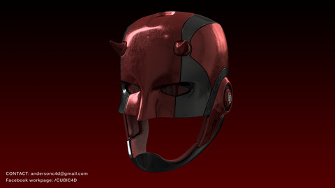 Helmet of armor of the daredevil CONCEPT