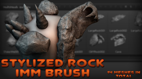 Stylized Rock IMM Brush