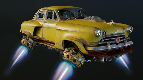 Old taxi Volga GAZ-21 hover