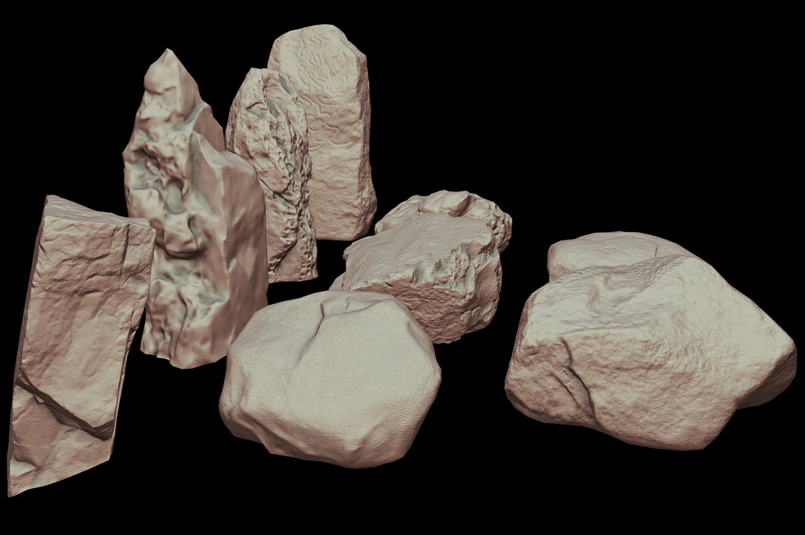 Старый Sandstone 3d model.