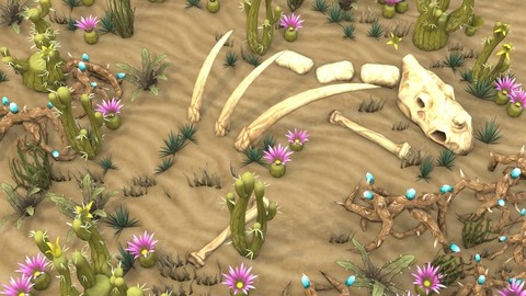 Hand-painted desert plants pack