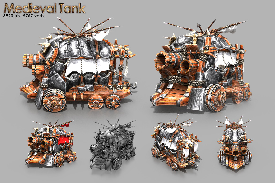 ArtStation Medieval Tank Game Assets