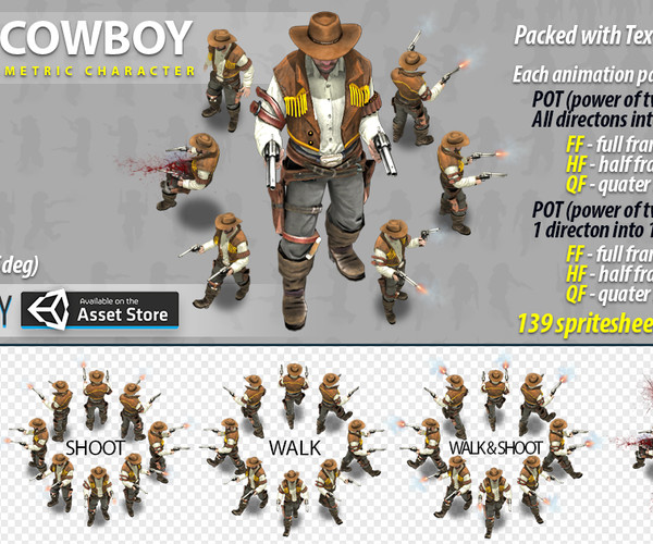 ArtStation - COWBOY WITH 2 GUNS | Game Assets