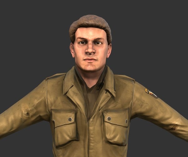 ArtStation - WW2 World War 2 Soldier Game Ready 3D Lowpoly Character ...