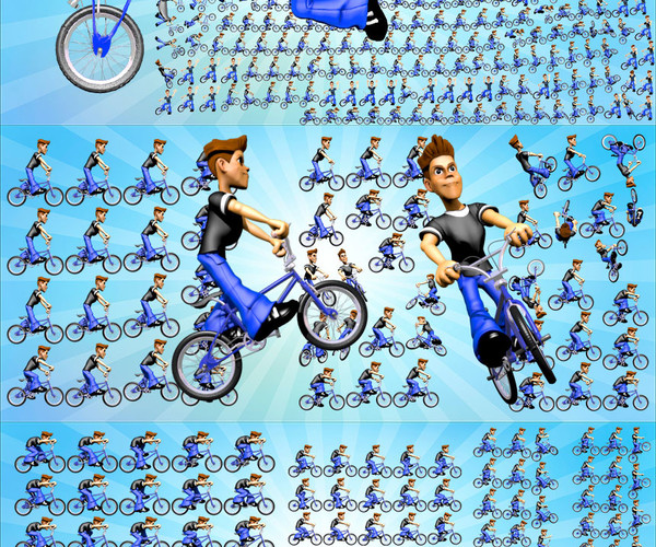 ArtStation 2D BMX RIDER Game Assets
