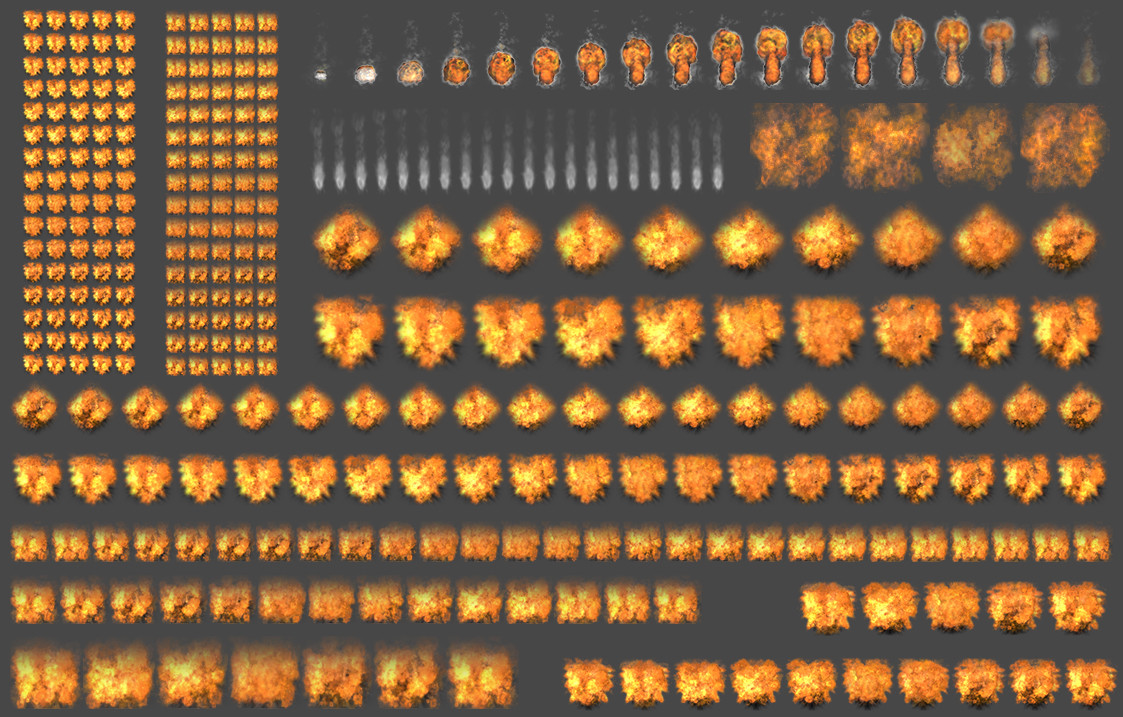 ArtStation - 2D Explosion Fire Smoke | Game Assets