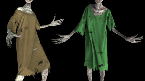 Marvelous Designer Garment: Dynamic Tattered Zombie Costume