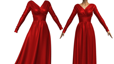 Marvelous Designer Project File: Dynamic Elegant 3D Dress