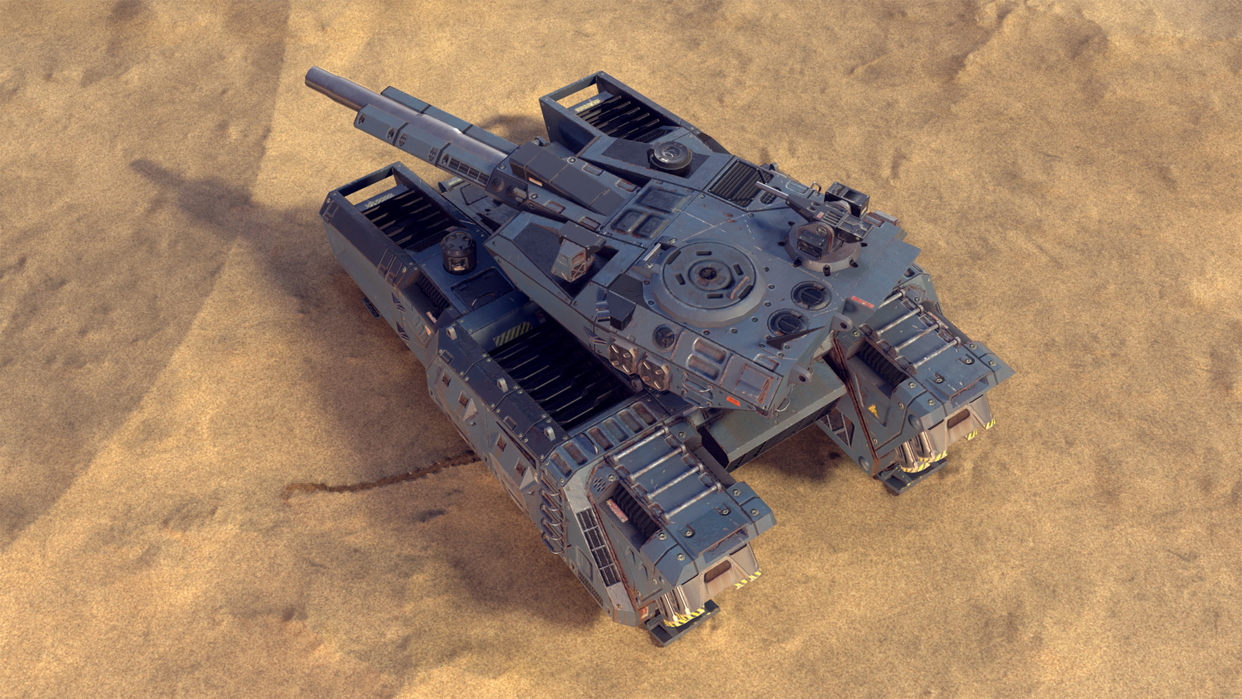ArtStation - Tempest Hover Tank Low-poly 3D model | Game Assets