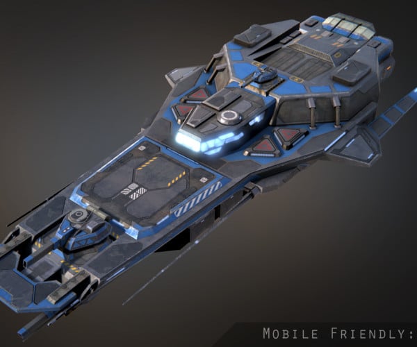 ArtStation - Praetor Gunship Low-poly 3D model | Game Assets