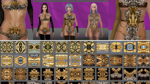 Costume Design: Gold Metal Texture PHOTOPACK