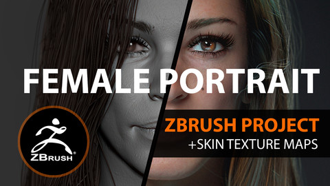 Female Head Zbrush Asset