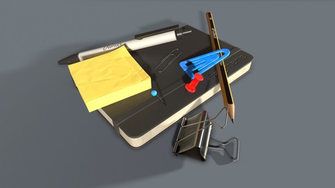 Assorted Stationery (PBR Game Ready)