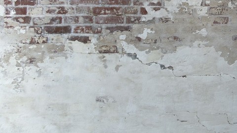 Aged wall with brick walls